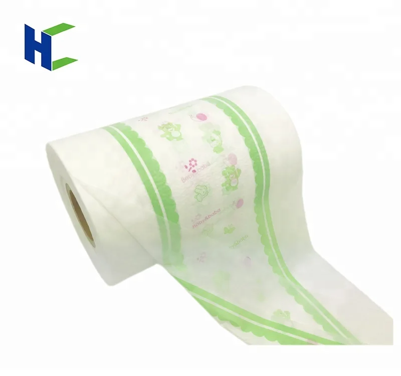 Воздухопроницаемая пленка с принтом, рулон фоновой пленки, Полиэтиленовая ламинированная пленка для гигиенических детских подгузников