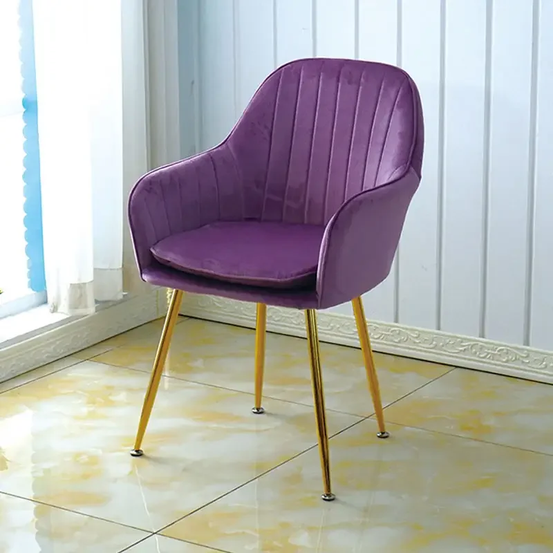 Дешевая мебель для гостиной бархатное кресло со средней спинкой позолоченные ножки отдыха