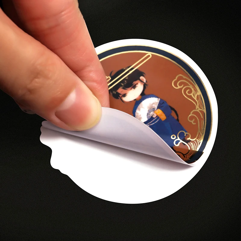 Vograce Journaling Decorative Sexy Anime Hot Stamping Gold Sliver Vinyl Stickers