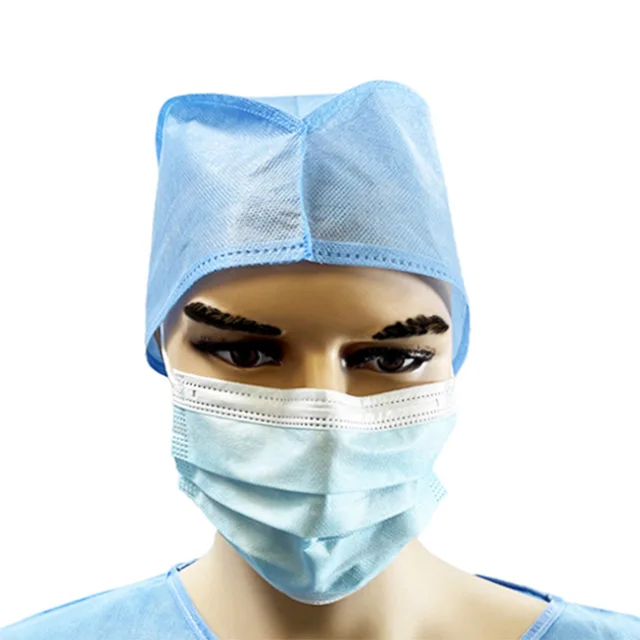 disposable medical surgical cap with ties for doctors hospital
