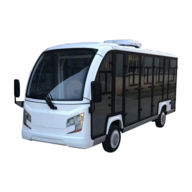 Sharefer Battery Operated Tourist Sighting Shuttle Bus Electric Vehicle Pure Electric Cart 11 Seats electric sightseeing bus