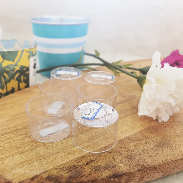 clear plastic polycarbonate tea light cups container candle