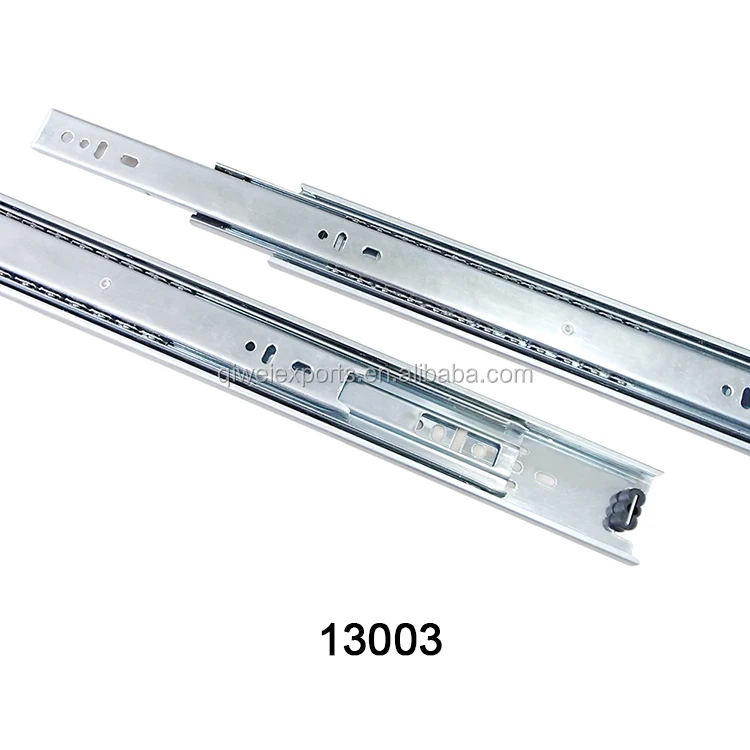 Prompt goods 400mm & 500mm 3 fold Full extension Kitchen cabinet drawer slide rails 13003