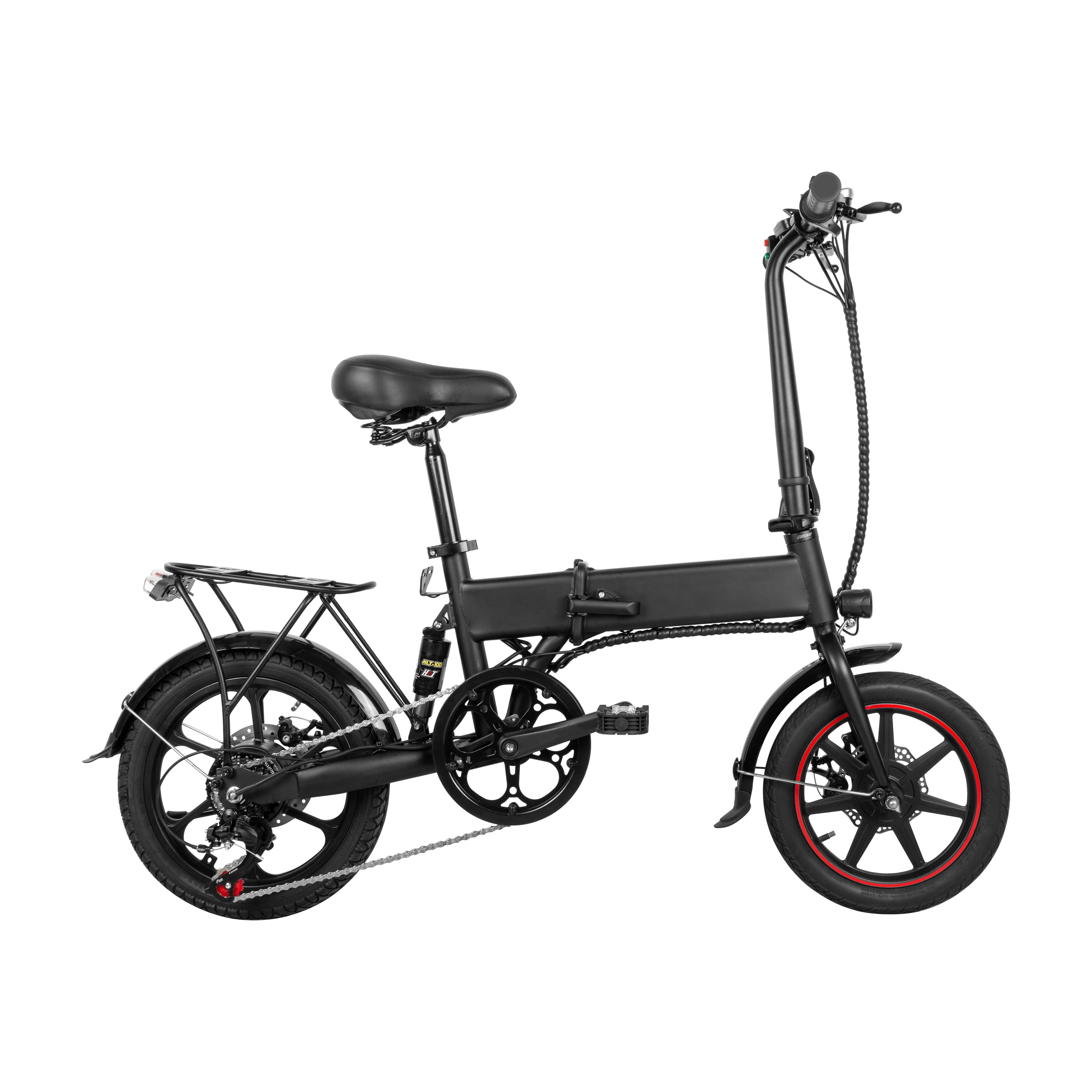 Ready stock 16 inch hybrid ebike 36V 350W 7-SP folding electric mini fat tire bike bicycle