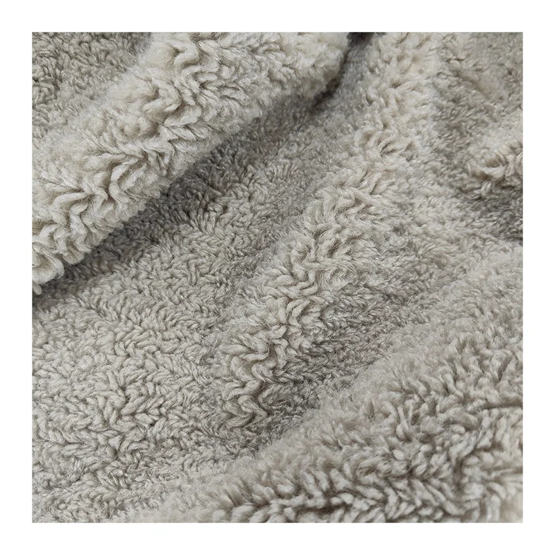 Factory Direct Custom Ear Of Wheat Fleece Fabric Autumn Winter Granular Flannelette Fashion Plush Clothing Fabric