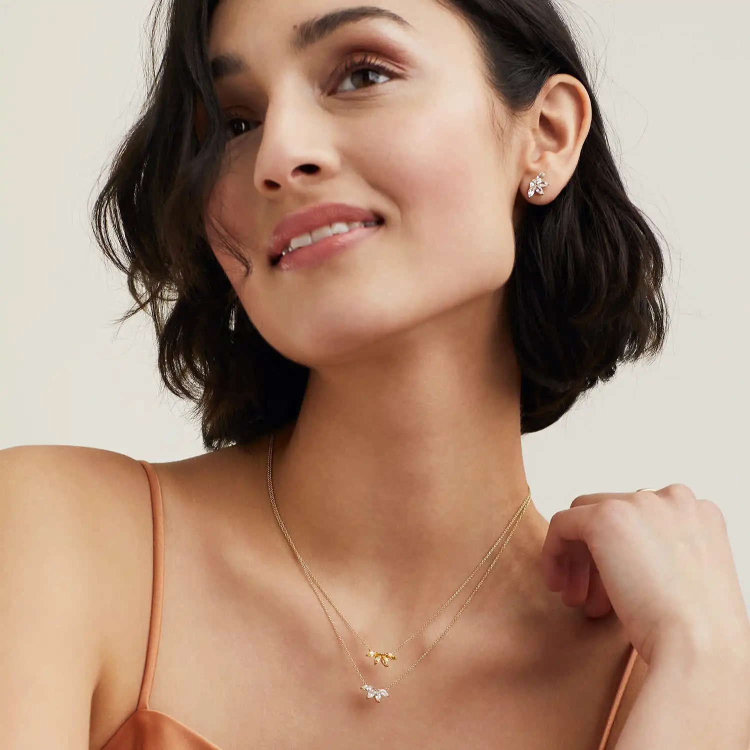 New Slovehoony 2023 Luxury 925 Sterling Silver Marquise Topaz 14k Gold Plated Cubic Zircon Designer Earrings