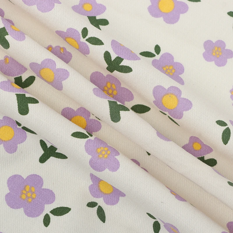 New Products high quality Spring summer cotton twill print Women children dress shirt fabric