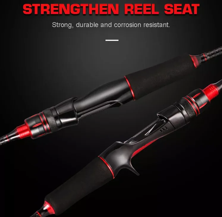 High quality Carbon Fiber sea bass Rod 2 Sections Lure fishing pole Ultra Light casting spinning Fishing Rod with reel set