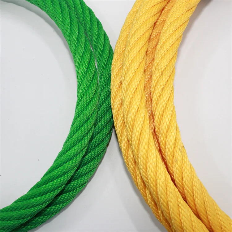 20mm PP colorful twisted reinforced wire core combination rope for playground climbing net