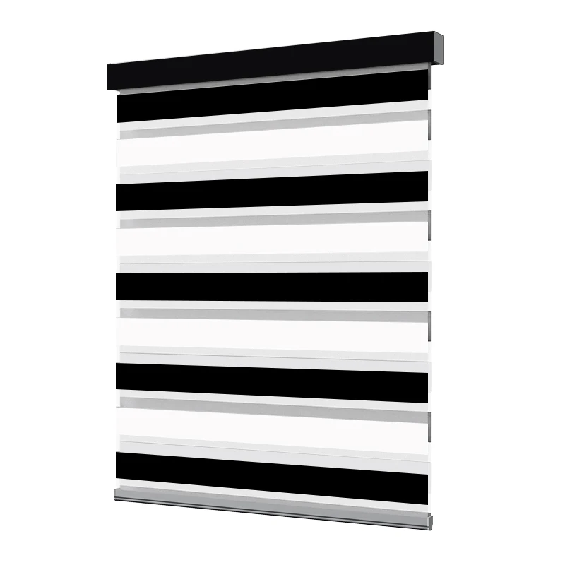 Motorized electric smart home smart kit zebra blinds with remote 100 l x 82 w  solar