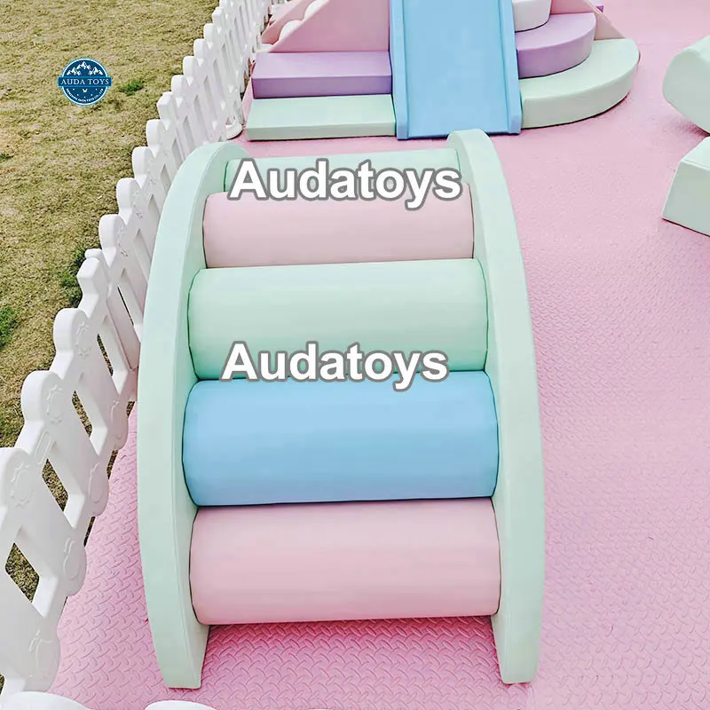 Customs Pastel Macaroon Kids Soft Play Indoor Playground Rainbow Arch Or Wedding Party