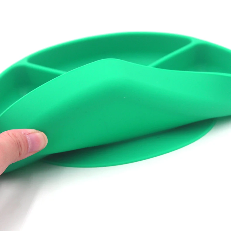 New Hot Sell custom silicone bibs spoon bowl Waterproof Baby Plate Chuck Sets Kids Dining Silicone Tableware For Children