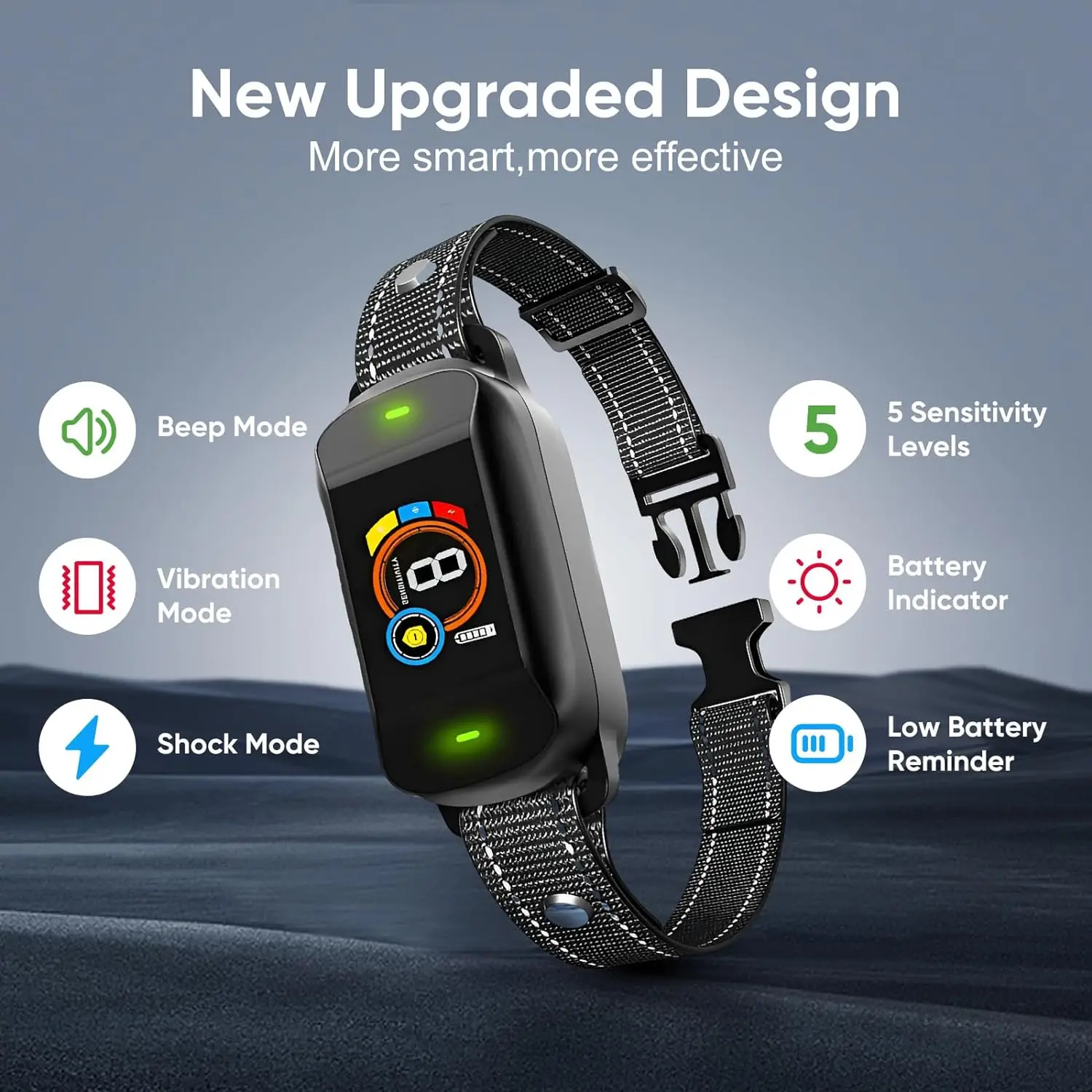 Dog Bark Collar 3 in 1 Separate & Beep Vibration Shock Mode Smart Bark Collars Rechargeable Anti Barking Training Collar