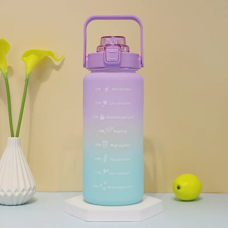 Time-limited Discount Drinking Sport Water Bottle 2L 64Oz Plastic Motivational Water Bottles With Time Marker