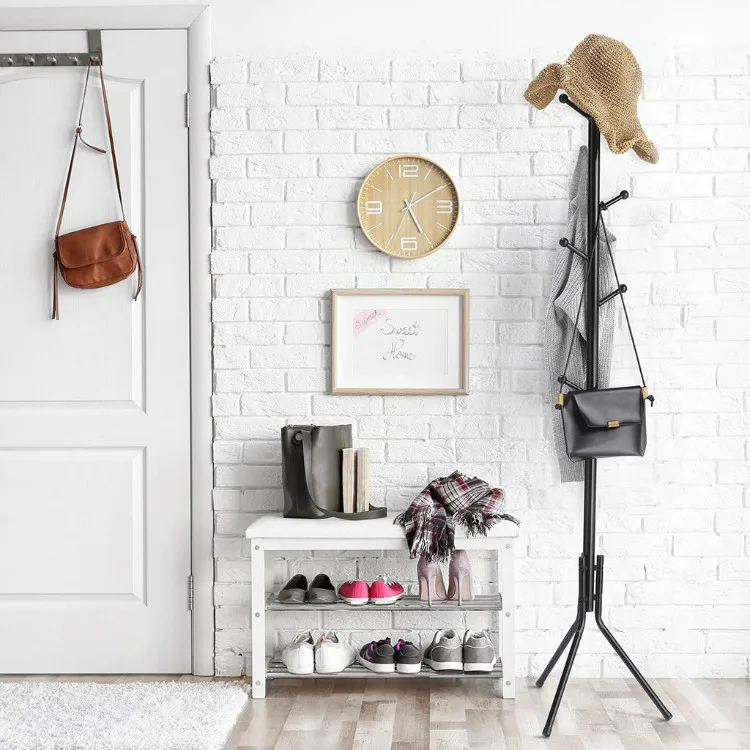Free Standing entryway coat tree metal hat/jacket/handbag holder Display Stand Rack