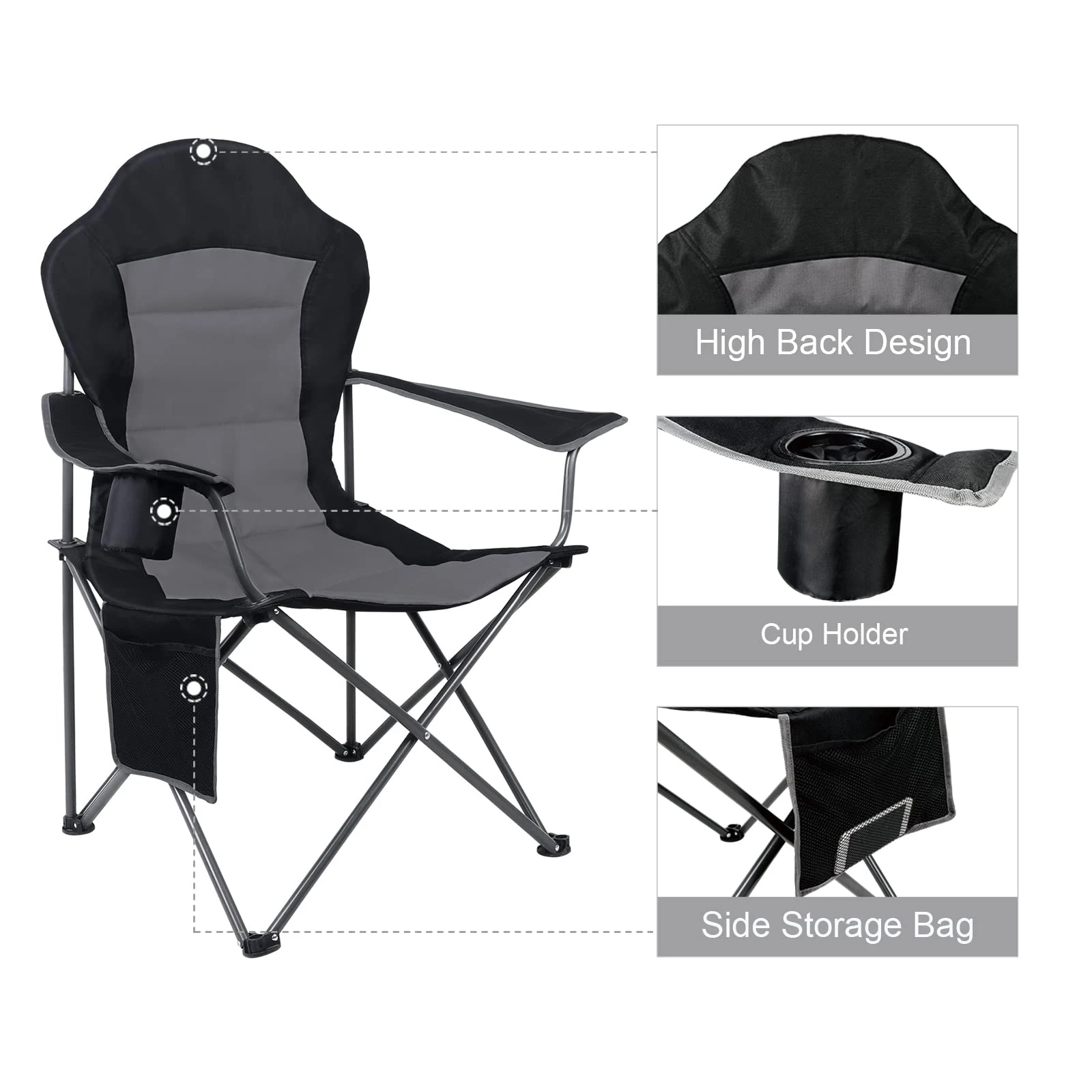 Wholesale Custom Logo Outdoor Foldable Metal Tube Lightweight High Quality Portable Folding Beach Camping Travel Lawn Chairs