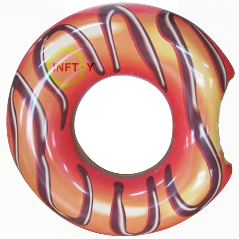 PVC Donut customize Inflatable Swim Tube Summer Swim Rings for Kids and Adults donut floating swimming ring