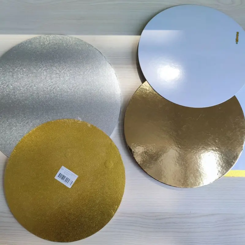 Golden Sliver Color Hot Sales High Quality 1-12mm Thickness Square Shape Cake Base Board