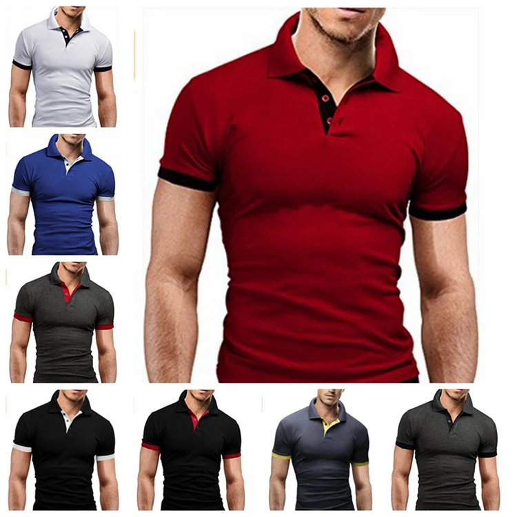 Factory Custom Logo Hot Selling tshirts blank t shirts Comfortable Feeling Polo Neck Tshirt for Men