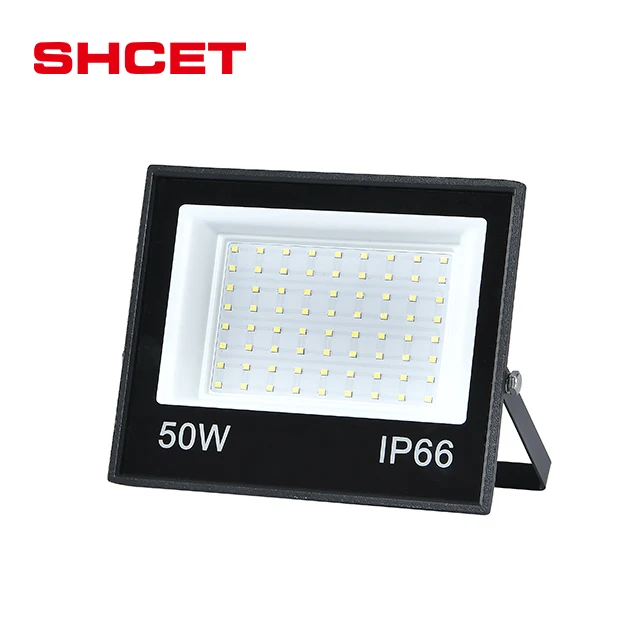 Hot selling 10W 20W 30W 50W 100W 150W 200W 300W Outdoor IP66 SMD Slim 110V 220V LED Flood light with spare parts from SHCET