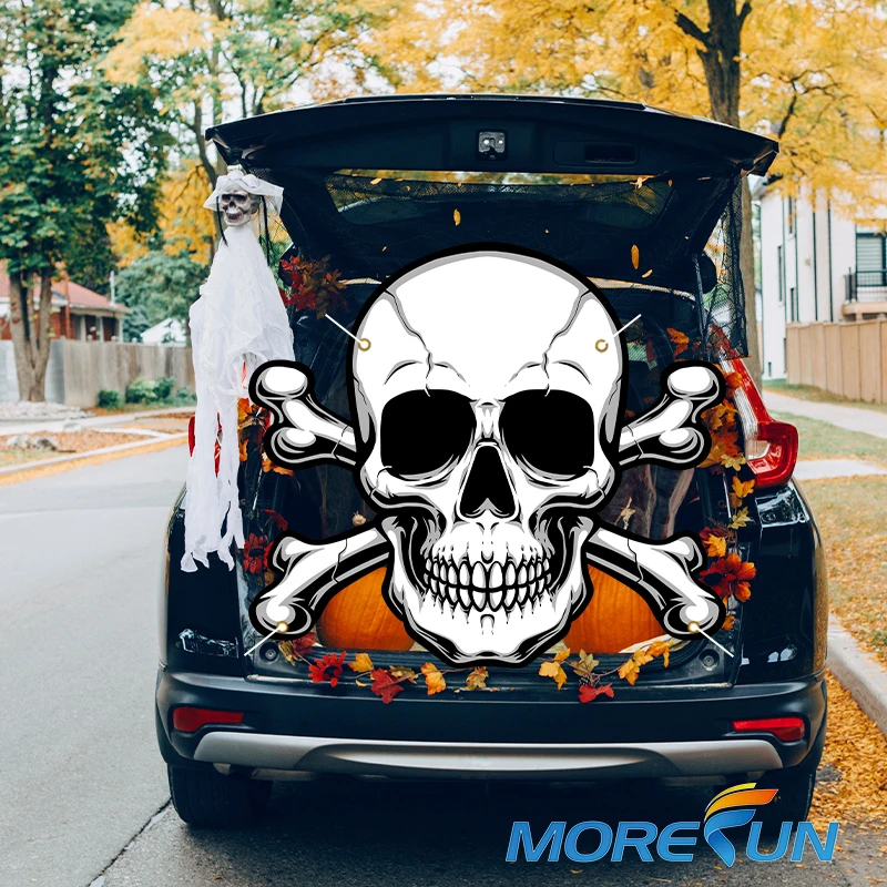 Halloween Trunk or Treat Car Decorations Banner Garage Door Car Decor Haunted House Banner Archway for Halloween Outdoor Party