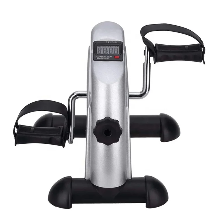 Mini Exercise Bike Under Desk Bike Pedal Exerciser Portable Foot Cycle Arm & Leg Peddler Machine with LCD Screen Display
