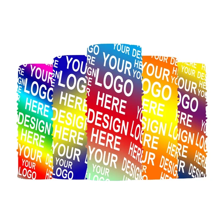 Custom Printed Logo Snood Seamless Bandana Multifunctional Head Scarf Seamless Neck Gaiter