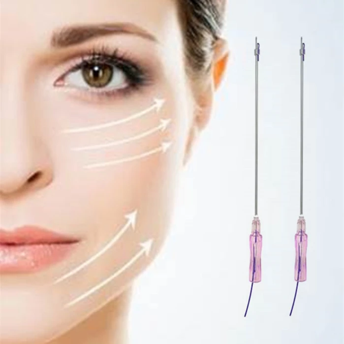 
Free delivery CE fish bone thread L blunt 18g 100mm pdo thread lift face lifting hilos tensores Pdo Thread 