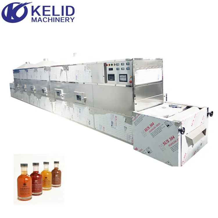 Tunnel - Belt Red Wine Fruit Vinegar Vegetable Drinks Microwave Sterilization Machine