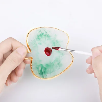 Marble Resin Nail Tips Display Nail Art Showing Stand Nail Polish Color Palette