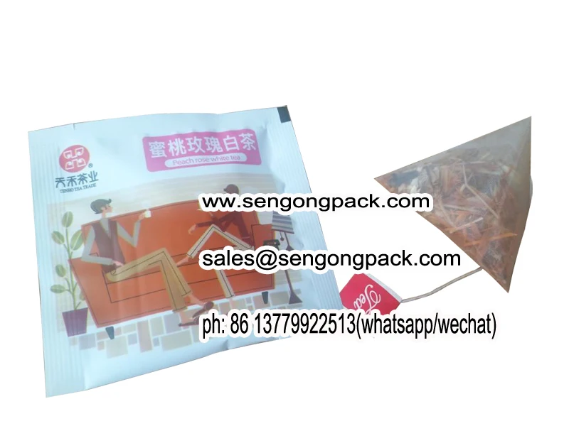 C28DX automatic seal corn fiber black  tea bag packaging machine