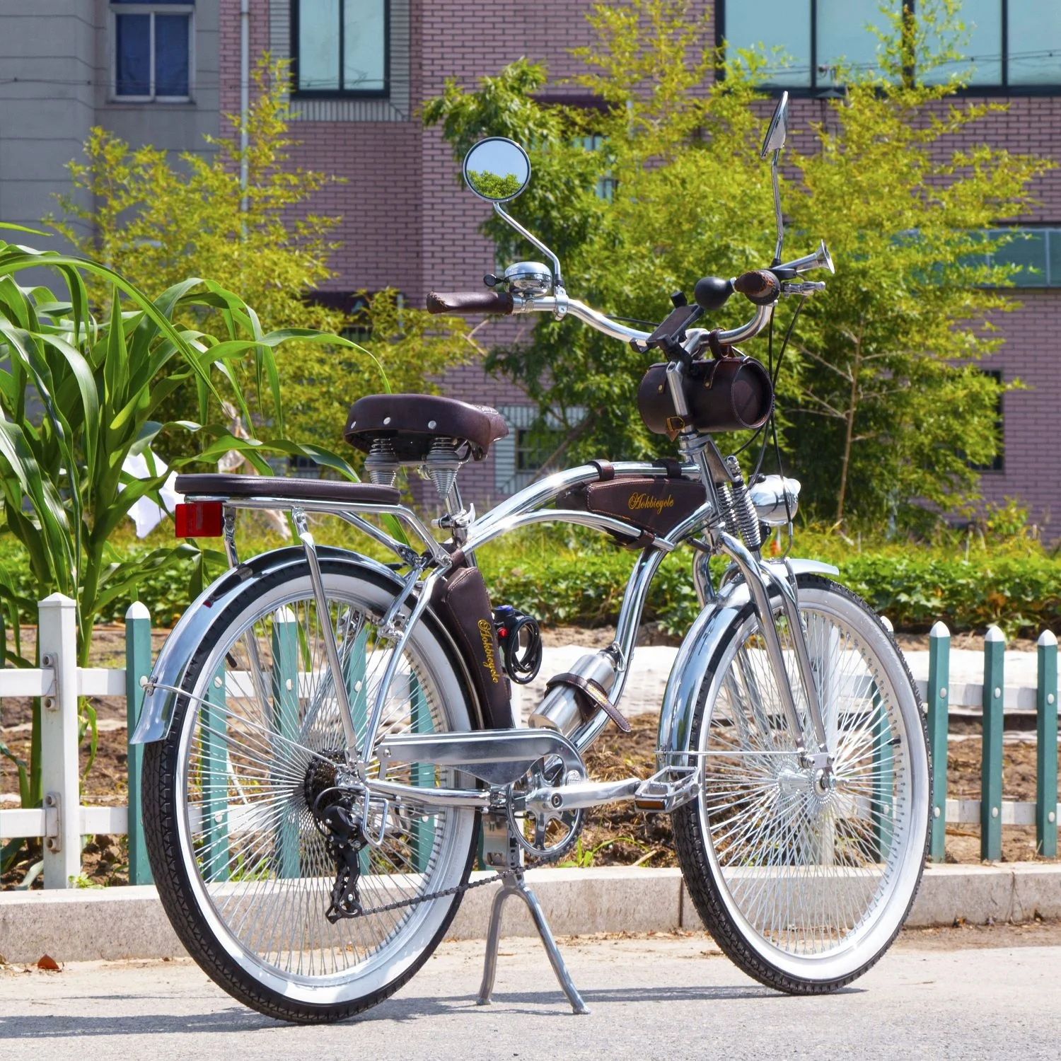 26 Inch Indian Spring Fork Chrome Beach Cruiser Bike  Shimano 7 Speed Classic Bicycle in Store