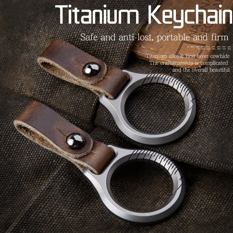 High-Quality  Titanium Key Chain Luxury Men Keychain Custom Lettering Ultra Lightweight EDC for Key Rings Holder Jewelry