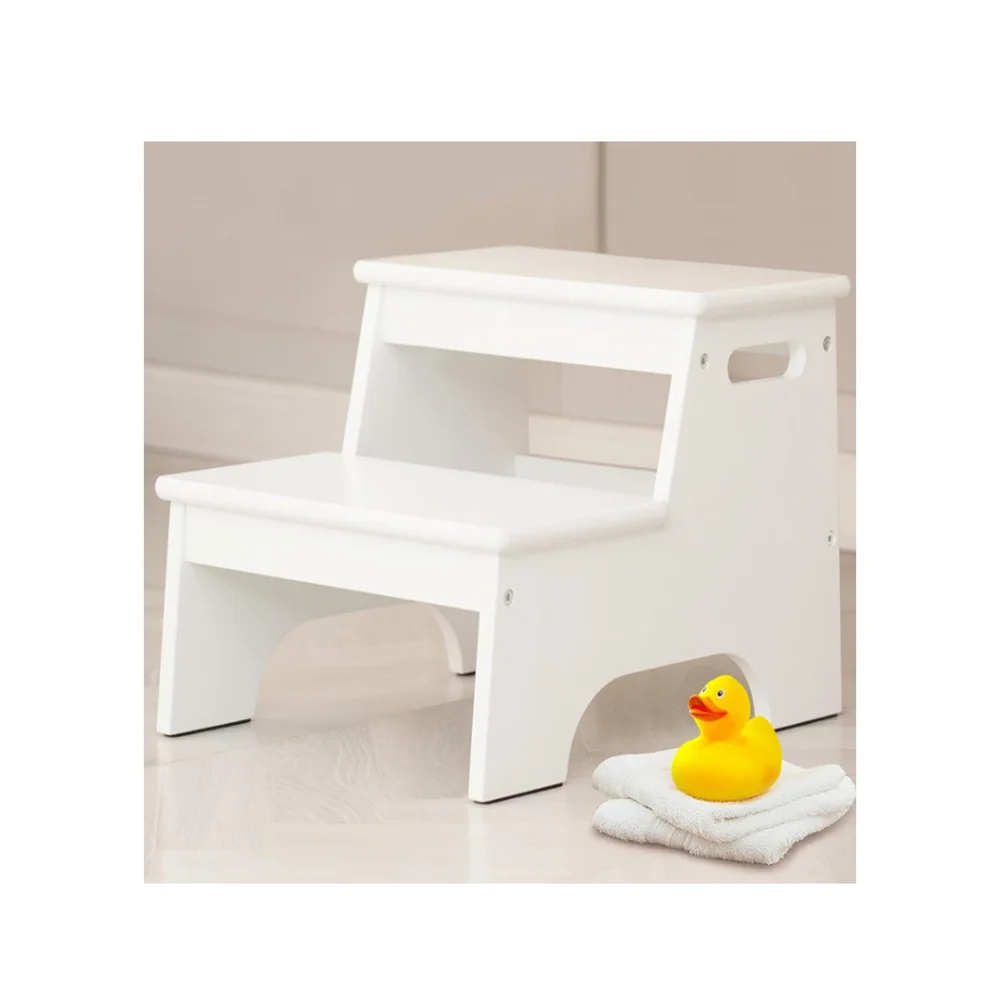 White Toilet Potty Bed Nursery Bedroom Step Stool High Quality Wholesale Step Stool with Handle