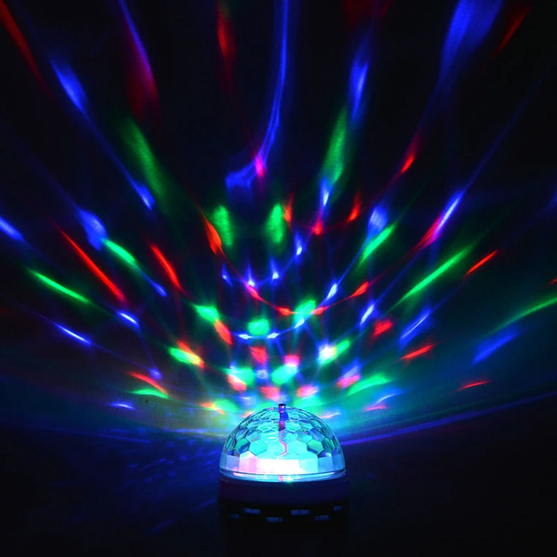 E27 LED RGB Lamp 9W 6W Bulb Magic Color Projector Auto Rotating Stage Light AC85-265V 220V 110V For Holiday Party Bar KTV Disco