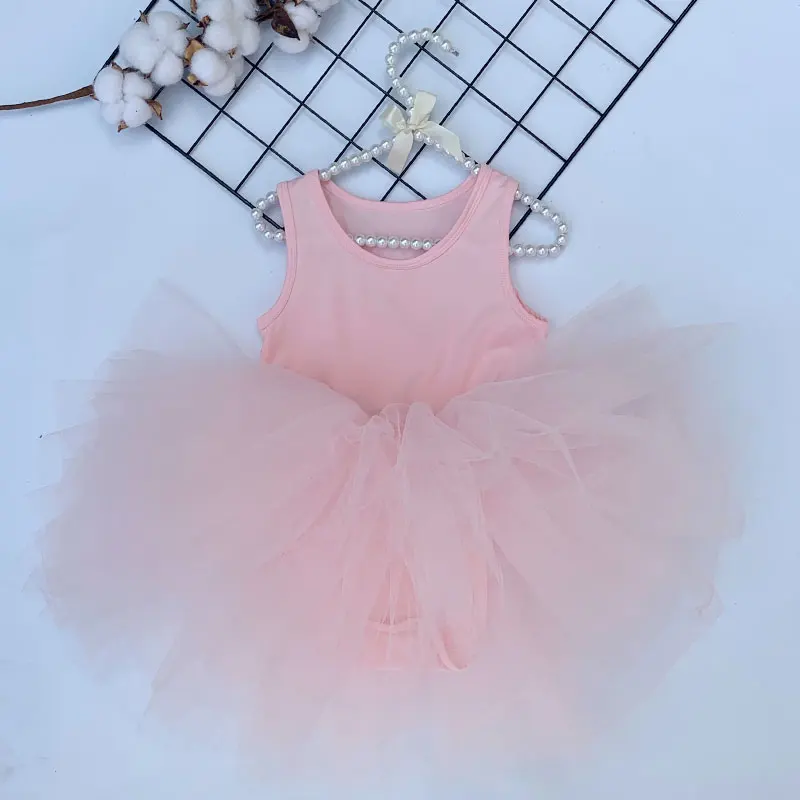 Fancy kids girl ballet tulle princess tutu sleeveless dance dress