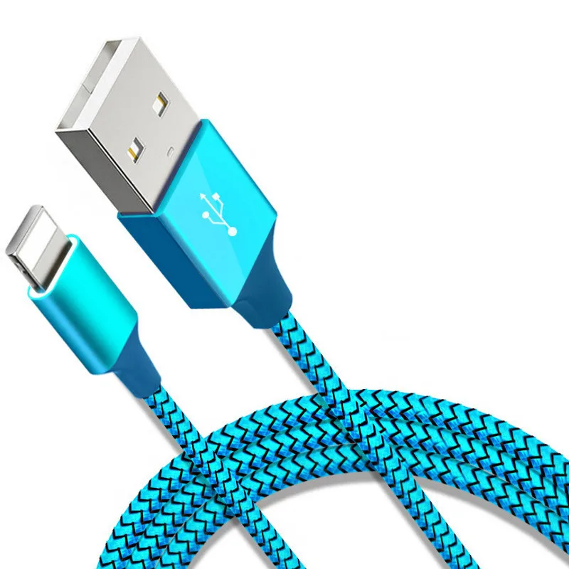 Wholesaler Nylon Braided Lightning Cable Cord 3A Fast Charging USB 8 Pin Data Cable for iPhone