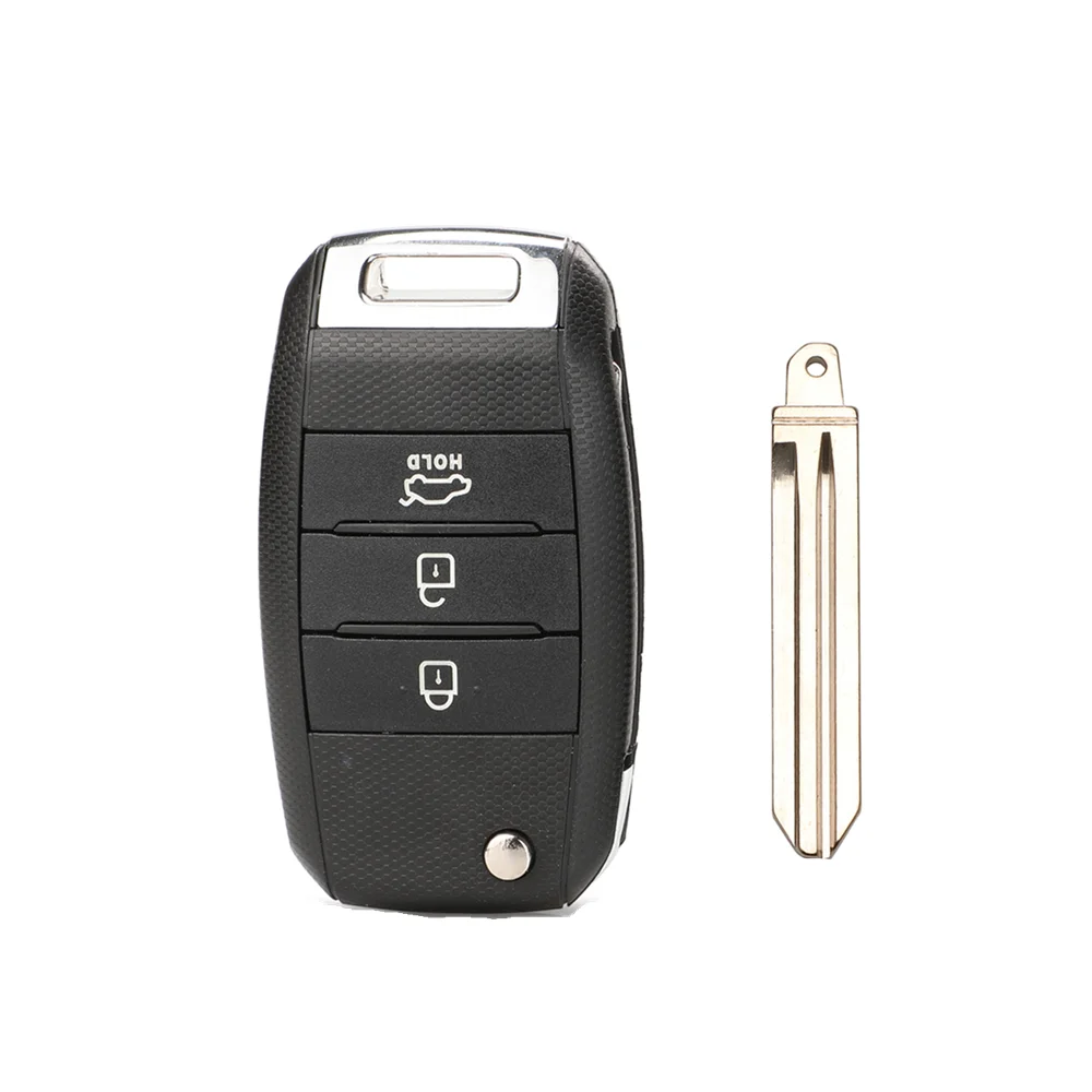 3 Button Flip Remote Car Key For Kia Carens Ceed Rio Sportage Optima Sorento Cerato Soul Forte Seltos Fob Housing
