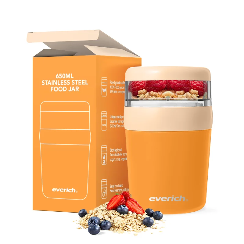 Custom 650ml Children Cereal Cup Yogurt Cup Mug Suitable for Freezer Overnight Oats Container for Granola Oatmeal Snakes Jar