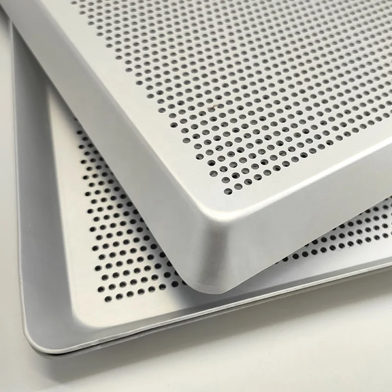 Factory price 300*400m Perforated aluminum baking trays Heat resistance bread pan baking tray food pan oven sheet pan