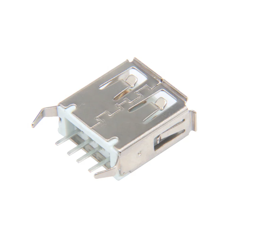 2.0USB female AF180  vertical pin USB socket connector body length 13.7