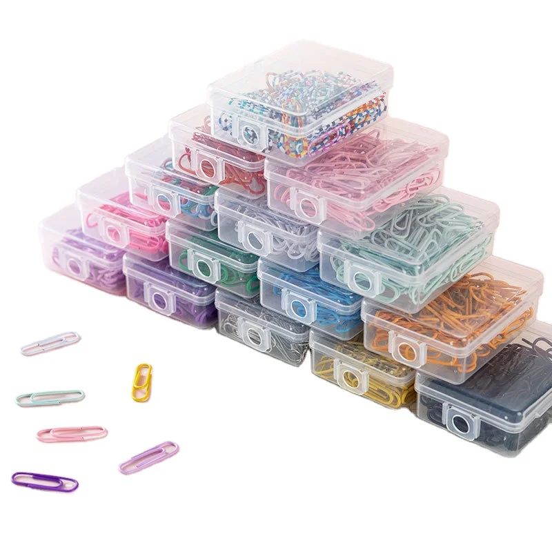 28mm paper clips with plastic boxes 50pcs paper clip