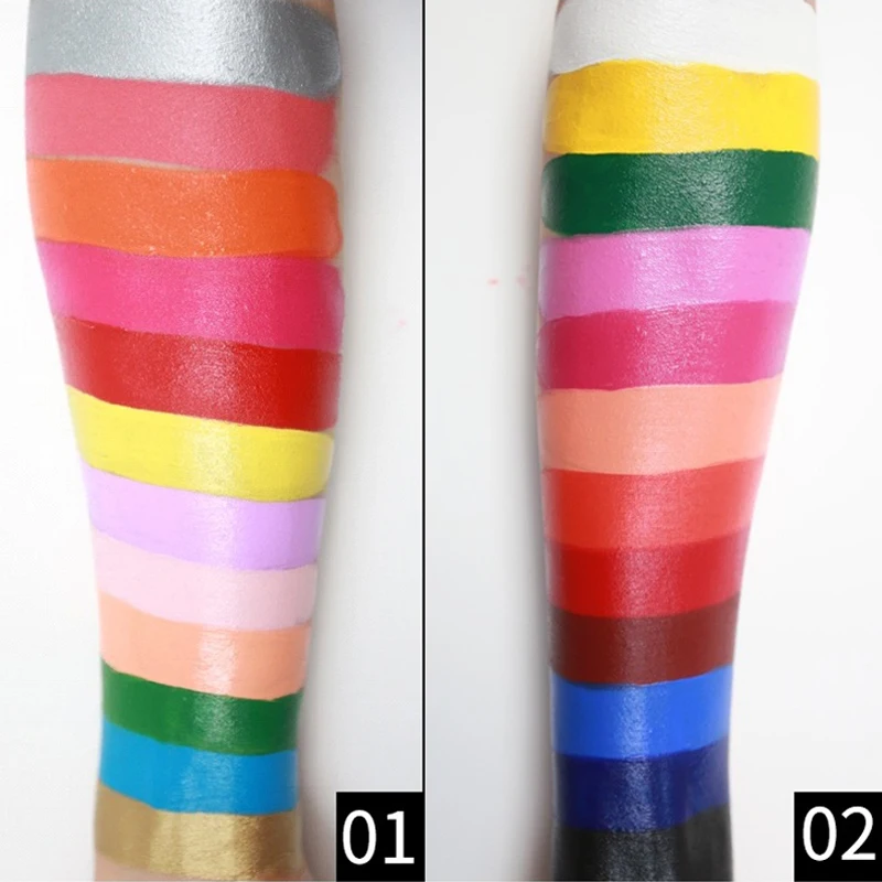 12 Colors Art Halloween Party Fancy Dress Party Fancy Makeup Body Oil Painting Oil Face Paint