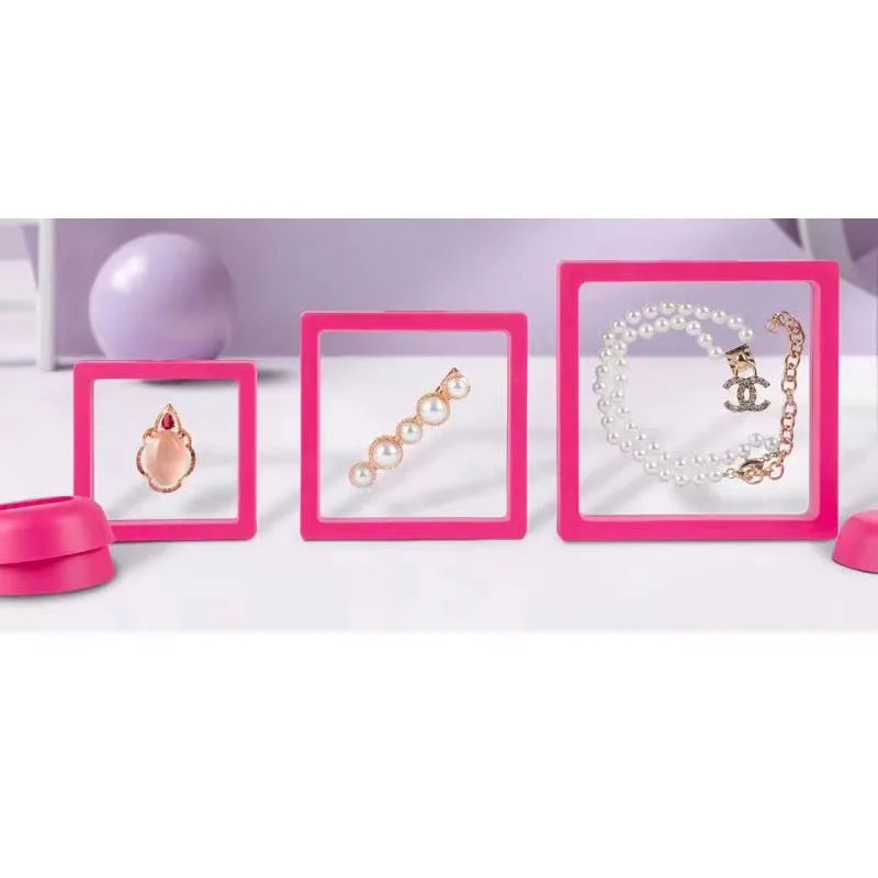 In Stock Custom Logo Fashion Bracelet Necklace Ring Clear Window Pe Film Display Paper Packaging Gift Box For Jewelry Bags