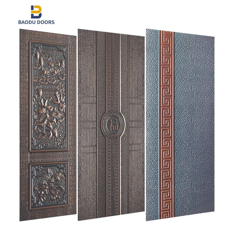 Hoja de hierro new design door skin as iron rod door and wrought iron door grape single