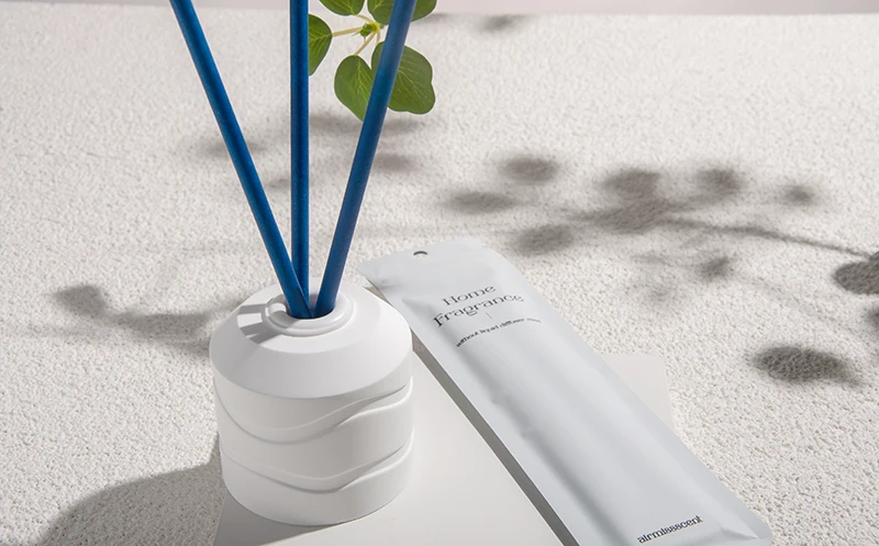 New Design Handmade Craft Gift Circular Concave Circular Gypsum Ceramic Aroma Diffuser Stone for Room Car Air Freshener