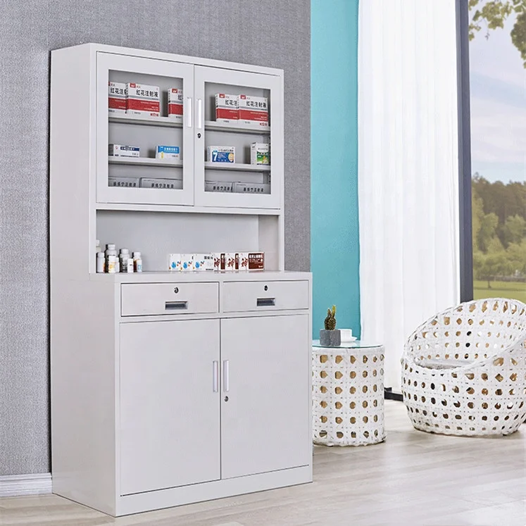 Wall mounted medical furniture western clinic dental medicine cabinet hospital wall mounted steel storage cabinet with drawers