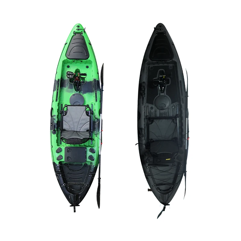 Wholesale 2023 OEM Pedal Kayak with Rudder System Cheap LLDPE Fishing Rowing Boat for Outdoor Drifting on Sale