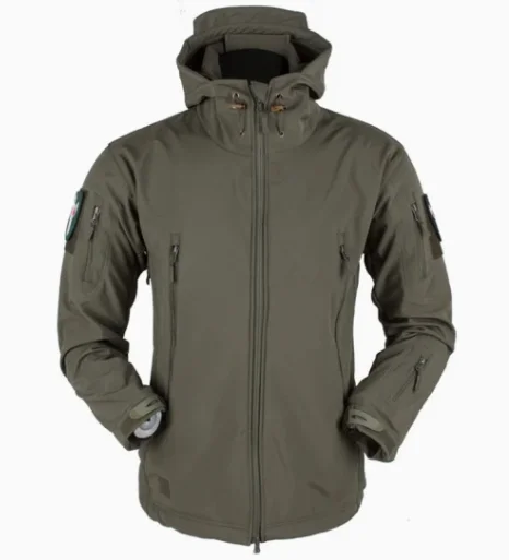 OEM New Fashion Mens Fleece Outdoor  Jacket Tactical Softshell Jacket Hooded Outwear Coat Waterproof