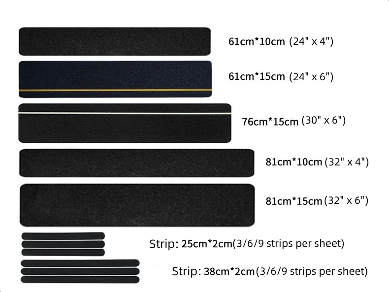 Factory Non Anti-Slip Tape Outdoor Safety Walk Black Rubber PVC Anti Slip Tape Stairs